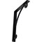 Ekena Millwork Legacy Wrought Iron Bracket, (Single center brace), Powder Coated Black 1 1/2"W x 10"D x 12"H BKTM01X10X12SLE - alternate 1